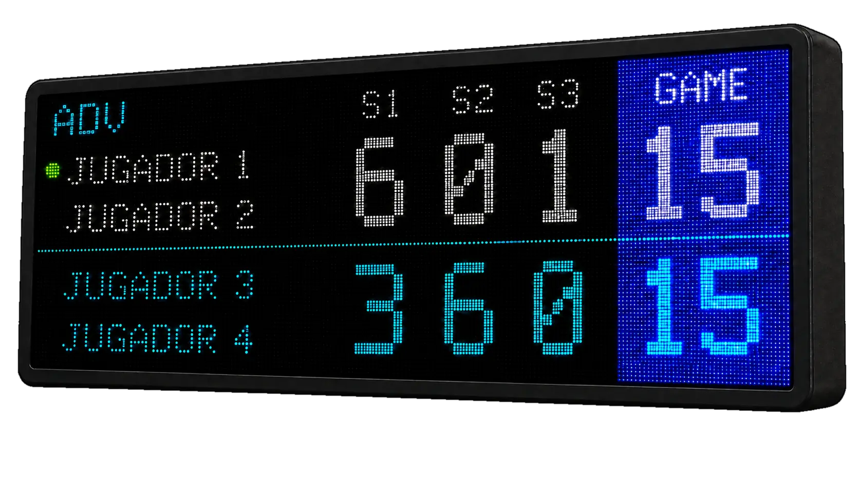 Marcador LED para cancha de pádel desarrollado por DECUIR AUTOMAT