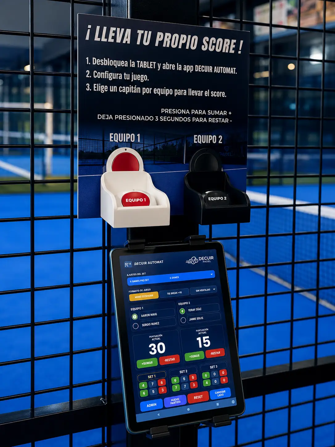 Tablet de control del marcador para TV de DECUIR AUTOMAT